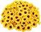 100Pcs Yellow Artificial Sunflower Heads – Mini Fabric Flowers for Summer Wreaths, Bouquets, and Craft Decorations